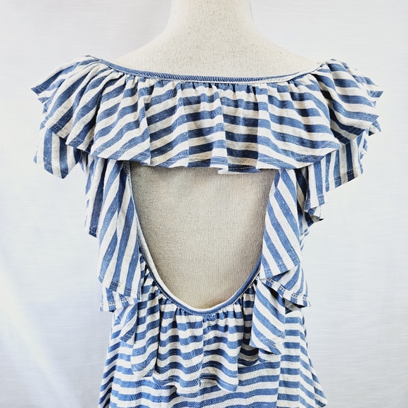 NWOT Free People Beach Stripe Ruffle Tank X-small - Picture 7 of 9